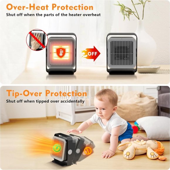 Small Portable‎ Space Heater 400W/600W - Picture 7 of 9